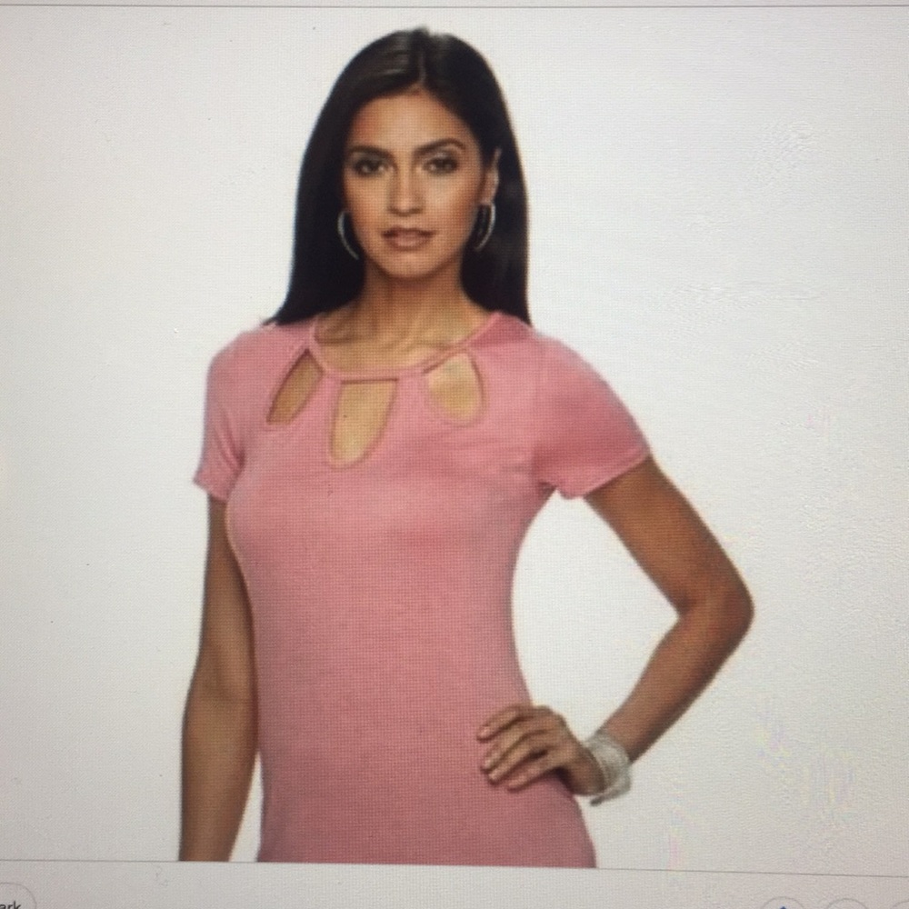 Jennifer Lopez Cutout Top Plum NWOT - Picture 7 of 7
